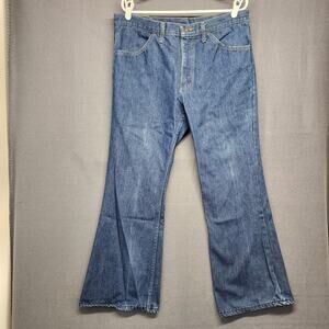 True Vintage 70s Gauchos Bootcut Jeans 34x27 Made in USA Americana